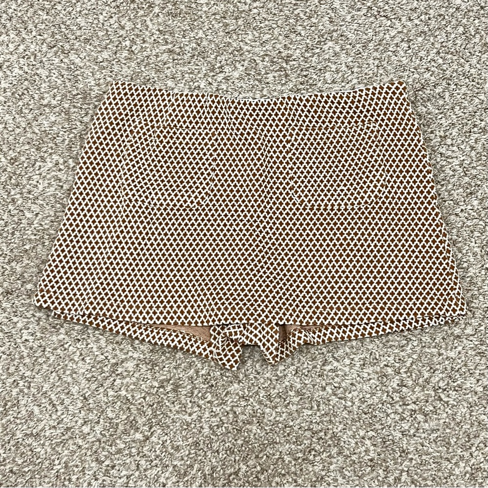 Anthropologie Maeve patterned mini skort